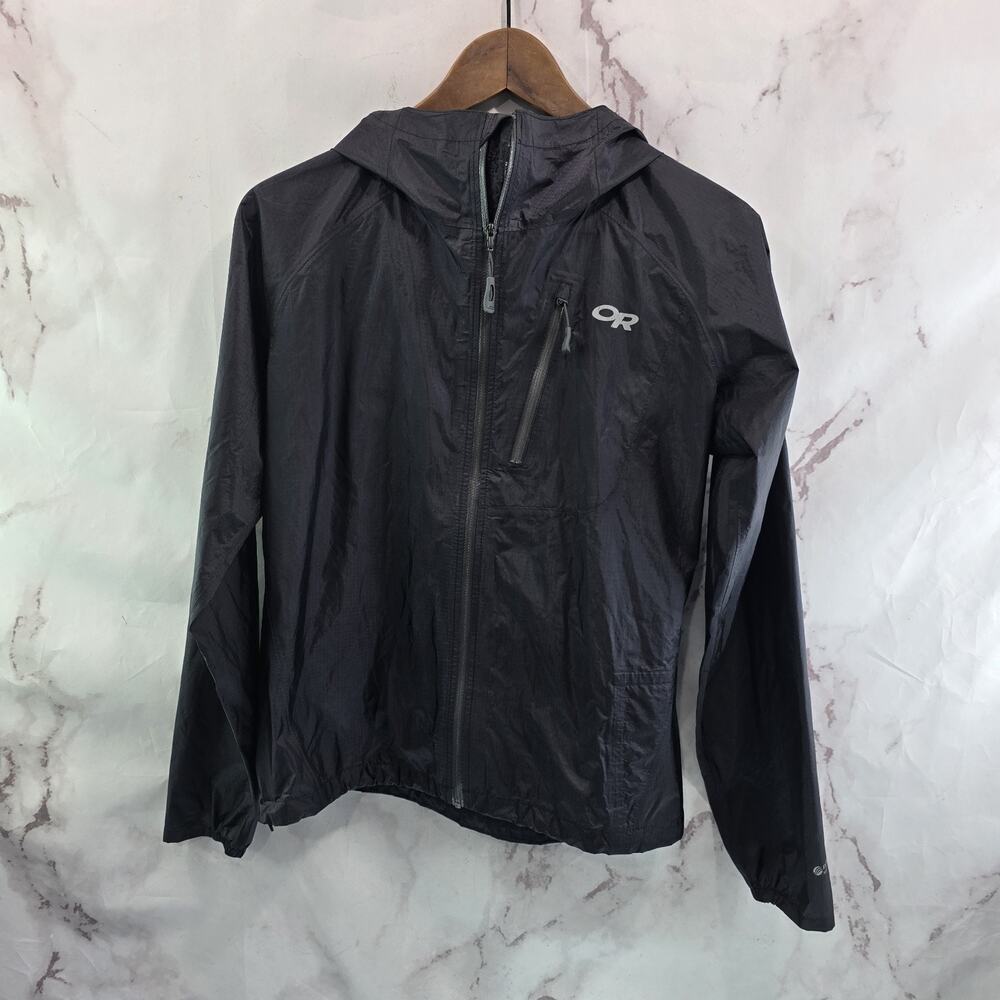 Outdoor Research Jacket Womens XS Black Rain Wind Helium II Coat Ultralight